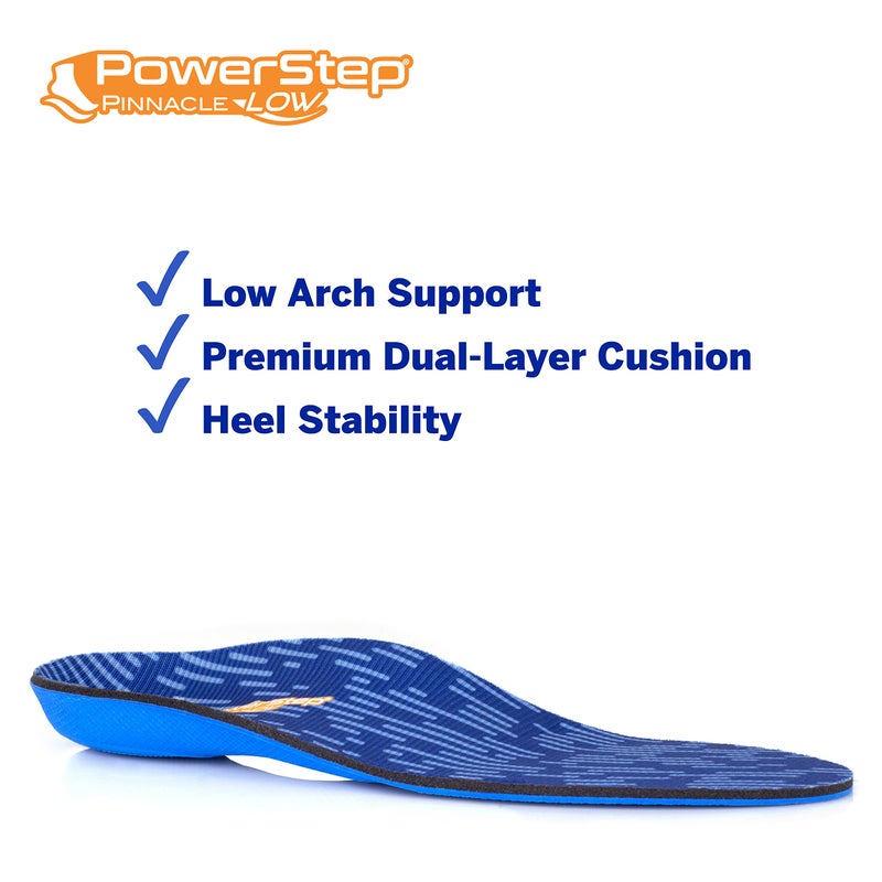 PowerStep Pinnacle Low Insoles, Supports Flat Feet, Plantar Fasciitis Relief, Overpronation, Arch Support, Heel Pain, All Day Comfort, Made in The USA (Men's 8-8.5 / Women's 10-10.5 - Image 4